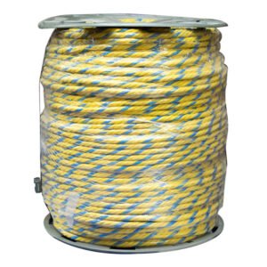 SOGA EN POLIPROPILENO ATAR 4 CABOS 5/8 (16MM) X 150 MTS (AMARILLA Y GRIS) (RAF04458
