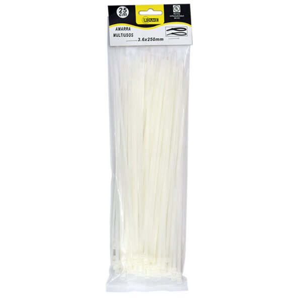 AMARRA PLASTICA UDUKE BLANCA 3.6X300MM (30 CM) (100 UNDS) (HT70023)